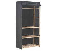 Berkfield Home 3-Tier Wardrobe Grey 79x40x170 cm Fabric | Size: 79 x 40 x 170 cm Berkfield Home Grey 79 x 40 x 170 cm