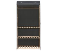 Berkfield Home 3-Tier Wardrobe Grey 79x40x170 cm Fabric | Size: 79 x 40 x 170 cm Berkfield Home Grey 79 x 40 x 170 cm