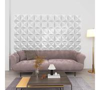 Berkfield Home 3D Wall Panels 48 pcs 50x50 cm Origami White 12 m¬≤ Berkfield Home White 50x50 cm