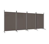 Berkfield Home 4-Panel Room Divider Anthracite 346x180 cm Fabric in Dark Grey Berkfield Home Dark Grey 346x180 cm