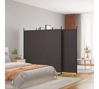 Berkfield Home 4-Panel Room Divider Brown 698x180 cm Fabric Berkfield Home Brown 698x180 cm
