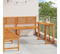 Berkfield Home 4-Piece Acacia Wood Garden Dining Set in Brown Berkfield Home Brown