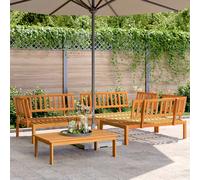 Berkfield Home 4 Piece Garden Pallet Sofa Set Solid Wood Acacia in Brown Berkfield Home Brown