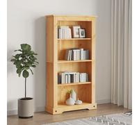 Berkfield Home 4-Tier Bookcase Mexican Pine Corona Range 81x29x150 cm in Brown | Size: 81 x 29 x 150 cm Berkfield Home Brown 81 x 29 x 150 cm