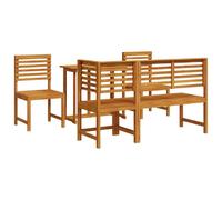 Berkfield Home 5-Piece Garden Dining Set - Solid Acacia Wood in Brown Berkfield Home Brown