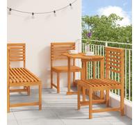 Berkfield Home 5-Piece Garden Dining Set - Solid Acacia Wood in Brown Berkfield Home Brown