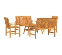 Berkfield Home 5 Piece Garden Lounge Set Solid Wood Acacia in Brown Berkfield Home Brown