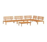 Berkfield Home 5 Piece Garden Pallet Sofa Set Solid Wood Acacia in Brown Berkfield Home Brown