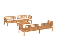 Berkfield Home 5 Piece Garden Pallet Sofa Set Solid Wood Acacia in Brown Berkfield Home Brown