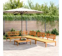 Berkfield Home 5 Piece Garden Pallet Sofa Set Solid Wood Acacia in Brown Berkfield Home Brown