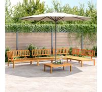 Berkfield Home 5 Piece Garden Pallet Sofa Set Solid Wood Acacia in Brown Berkfield Home Brown