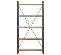 Berkfield Home 5-Tier Bookcase 90x30x180 cm Solid Reclaimed Wood in Brown | Size: 90 x 30 x 180 cm Berkfield Home Brown 90 x 30 x 180 cm