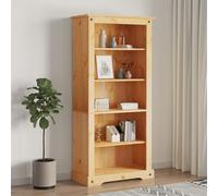 Berkfield Home 5-Tier Bookcase Mexican Pine Corona Range 81x40x170 cm in Brown | Size: 81 x 40 x 170 cm Berkfield Home Brown 81 x 40 x 170 cm
