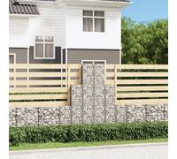 Berkfield Home 6 Piece Gabion Set Galvanised Wire in Silver Berkfield Home Silver
