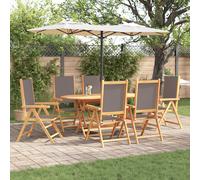 Berkfield Home 7 Piece Garden Dining Set Anthracite Solid Wood Acacia Berkfield Home Multicolor