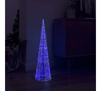 Berkfield Home Acrylic Decorative Pyramid LED Light Cone Blue 90 cm Berkfield Home Blue