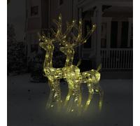 Berkfield Home Acrylic Reindeer Christmas Decorations 2 pcs 120 cm Warm White Berkfield Home Multicolor