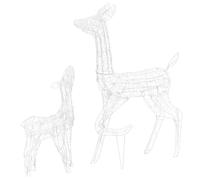 Berkfield Home Acrylic Reindeer Family Christmas Decoration 160 LED Cold White Berkfield Home White