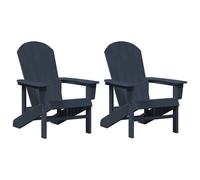 Berkfield Home Adirondack Chairs 2 pcs Navy Blue 74x82x90 cm HDPE | Size: 74 x 82 x 90 cm Berkfield Home Navy 74 x 82 x 90 cm