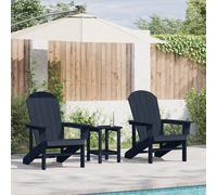 Berkfield Home Adirondack Chairs 2 pcs Navy Blue 74x82x90 cm HDPE | Size: 74 x 82 x 90 cm Berkfield Home Navy 74 x 82 x 90 cm