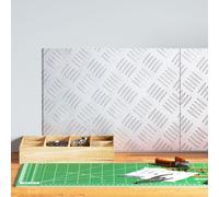 Berkfield Home Aluminium Checker Plates - 2 Pack, Non-Slip, 40x30 cm in Silver | Size: Medium Berkfield Home Silver Medium