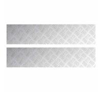 Berkfield Home Aluminium Checker Plates 2 pcs Anti-Slip 90x20 cm in Silver | Size: Medium Berkfield Home Silver Medium