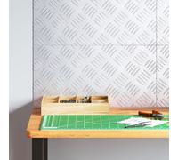 Berkfield Home Aluminium Checker Plates - 4 Pack, Non-Slip, 50x25 cm in Silver | Size: Medium Berkfield Home Silver Medium