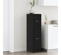 Berkfield Home Apothecary Cabinet Black Oak 30x41x118 cm Engineered Wood | Size: 30 x 41 x 118 cm Berkfield Home Black 30 x 41 x 118 cm