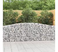 Berkfield Home Arched Gabion Baskets 3 pcs 400x30x80/100 cm Galvanised Iron in Silver Berkfield Home Silver 400x30x80/100 cm