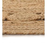 Berkfield Home Area Rug Braided Design Jute 90 cm Round in Beige | Size: 100 cm diameter Berkfield Home Beige 100 cm diameter