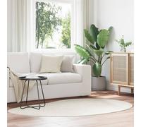 Berkfield Home Area Rug Cream 140x200 cm Polyester Non-Slip | Size: Medium Berkfield Home Cream Medium