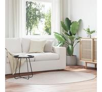 Berkfield Home Area Rug Sand 140x200 cm Polyester Non-Slip in Beige | Size: Medium Berkfield Home Beige Medium