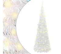 Berkfield Home Artificial Christmas Tree Pop-up 100 LEDs White 150 cm Berkfield Home White