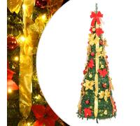 Berkfield Home Artificial Christmas Tree Pop-up 50 LEDs Green 120 cm Berkfield Home Green