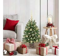 Berkfield Home Artificial Christmas Tree with 150 LEDs Green 75 cm PE & PVC Berkfield Home Green
