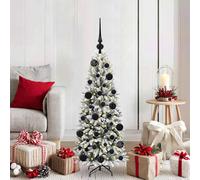 Berkfield Home Artificial Christmas Tree with 150 LEDs White 53 x 53 x 120 cm Berkfield Home White 53 x 53 x 120 cm
