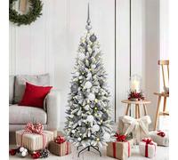 Berkfield Home Artificial Christmas Tree with 150 LEDs White 53 x 53 x 120 cm Berkfield Home White 53 x 53 x 120 cm