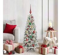 Berkfield Home Artificial Christmas Tree with 150 LEDs White 53 x 53 x 120 cm Berkfield Home White 53 x 53 x 120 cm