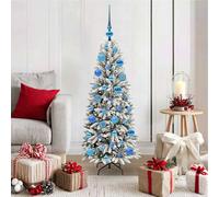 Berkfield Home Artificial Christmas Tree with 150 LEDs White 53 x 53 x 120 cm Berkfield Home White 53 x 53 x 120 cm