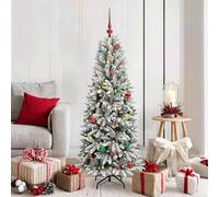 Berkfield Home Artificial Christmas Tree with 150 LEDs White 63 x 63 x 150 cm Berkfield Home White 63 x 63 x 150 cm