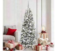 Berkfield Home Artificial Christmas Tree with 300 LEDs White 73 x 73 x 180 cm Berkfield Home White 73 x 73 x 180 cm