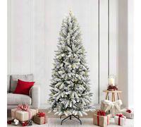Berkfield Home Artificial Christmas Tree with 300 LEDs White 93 x 93 x 240 cm Berkfield Home White 93 x 93 x 240 cm