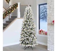 Berkfield Home Artificial Christmas Tree with 300 LEDs White 93 x 93 x 240 cm Berkfield Home White 93 x 93 x 240 cm