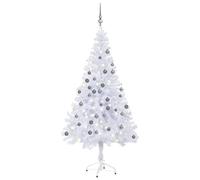 Berkfield Home Artificial Pre-lit Christmas Tree with Ball Set 120cm 230 Branches in White Berkfield Home White