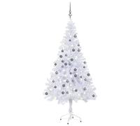 Berkfield Home Artificial Pre-lit Christmas Tree with Ball Set 150cm 380 Branches in White Berkfield Home White