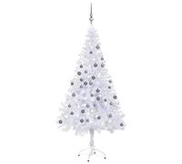 Berkfield Home Artificial Pre-lit Christmas Tree with Ball Set 180cm 620 Branches in White Berkfield Home White