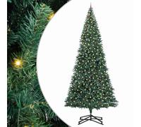 Berkfield Home Artificial Pre-lit Christmas Tree with Ball Set Green 500 cm Berkfield Home Green