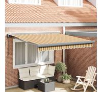 Berkfield Home Automatic Retractable Awning Multicolour Stripe 300x250 cm in Yellow Berkfield Home Yellow 300x250 cm