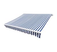Berkfield Home Awning Top Sunshade Canvas Blue & White 3 x 2.5m (Frame Not Included) Berkfield Home Blue