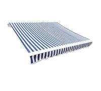 Berkfield Home Awning Top Sunshade Canvas Blue & White 3 x 2.5m (Frame Not Included) Berkfield Home Blue